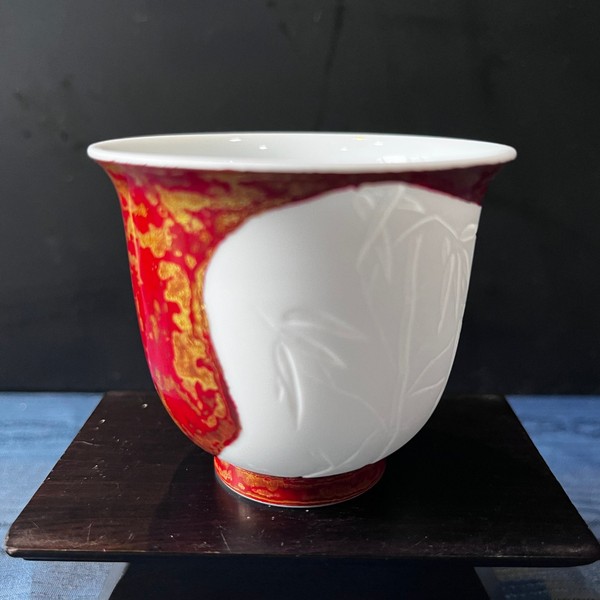 朱砂竹影杯(窑变釉 · 品杯)