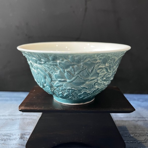 孔雀绿牡丹碗(颜色釉 · 品杯)