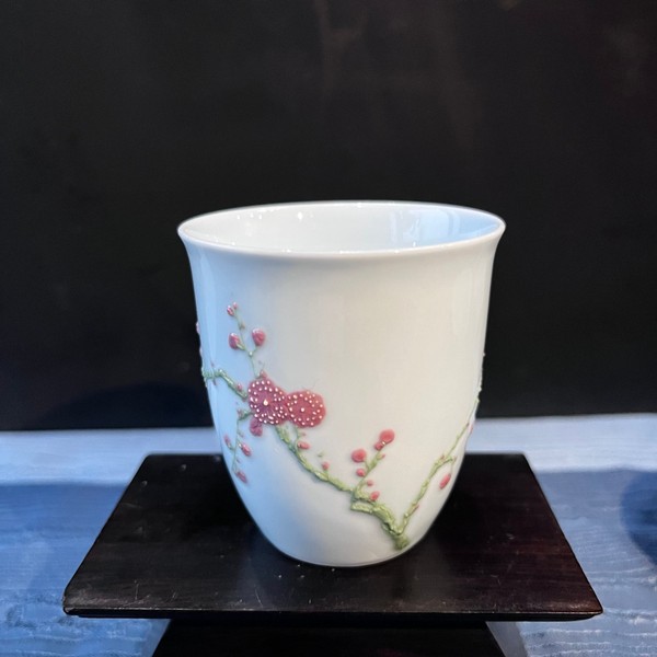 堆彩梅纹筒杯(堆花 · 品杯)
