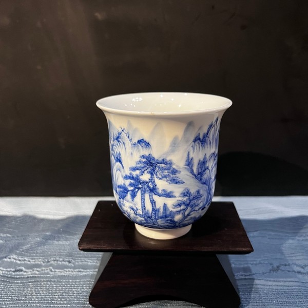 青花松山直筒杯(青花 · 品杯)